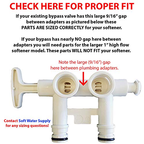 7280203 - Water Softener Installation Adapter Kit with (2) clips, (2) o-rings and silicone o-ring lubricant