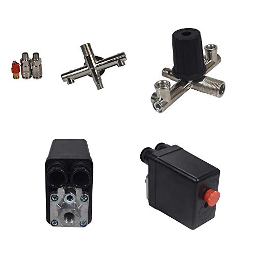 Air Compressor Pressure Switch Pressure Switch with Regulator Control Valve Gauge,Air Pump Air Compressor Parts,Pressure Switch Assembly of Pressure Regulating Valve