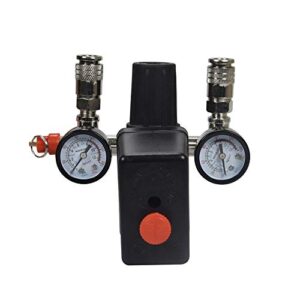 Air Compressor Pressure Switch Pressure Switch with Regulator Control Valve Gauge,Air Pump Air Compressor Parts,Pressure Switch Assembly of Pressure Regulating Valve