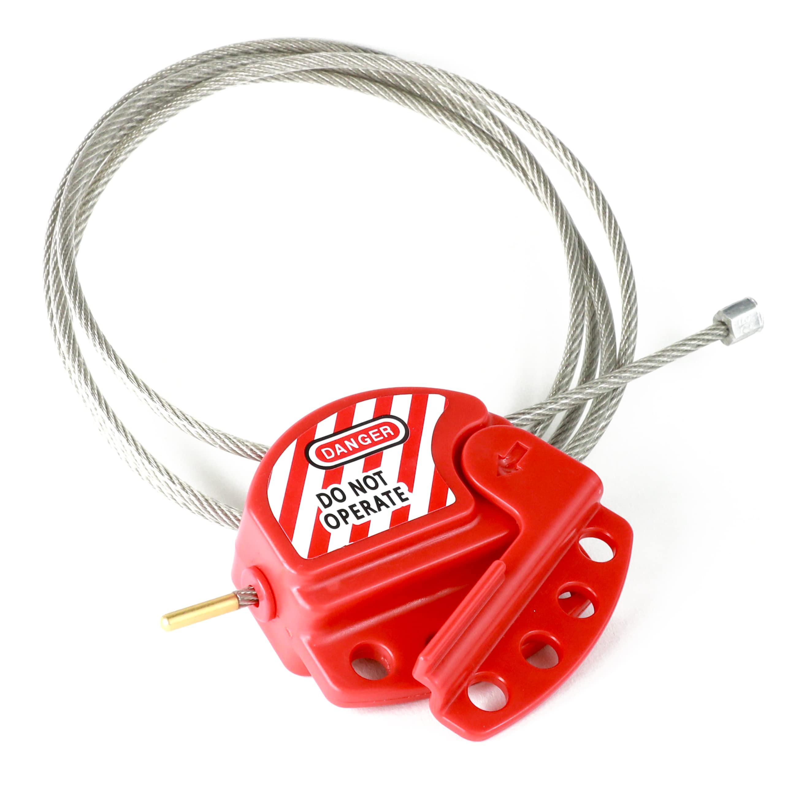 TRADESAFE Lockout Tagout Cable Lock - 6ft Adjustable Cable Lock, Steel Cable Lock with Vinyl Coating, Loto Cable for Lock Out Tag Out, Premium Grade, OSHA Compliant