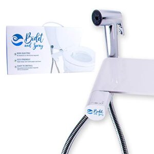 bidet-n-spray 2-in-1 combo non-electric bidet and hand-held sprayer toilet attachment - easy to install - adjustable water pressure - hygienic bathroom essential