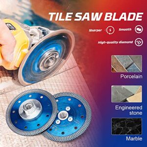 4.5" Tile Blade Super Thin Diamond Porcelain Blade with Flange for Cutting Porcelain Tile Stone