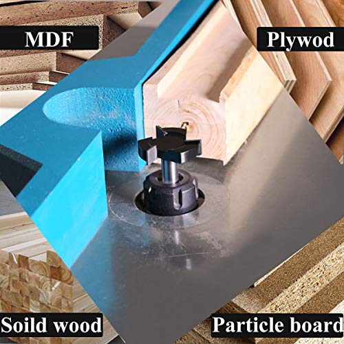 CNC Spoilboard Surfacing Router Bit, 1/4 inch Shank Carbide Tipped Surface Planing Bottom Cleaning Cutter Slab Flattening Router Bit, Wood Milling Cutter Planer Woodworking Tool