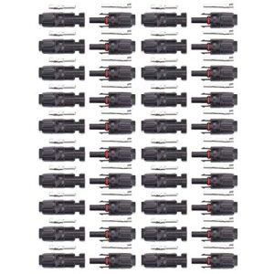 igreely 20 pairs solar connectors male/female ip67 waterproof solar panel cable connectors