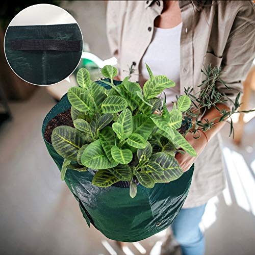 Potato Grow Bags,4-Pack 10 Gallon Carrot Grow Bag,Heavy Duty Aeration Fabric Pots Vegetable Grow Bags,Easy to Use Flower Non-Woven Growing Bag Planting Box Container Garden Indoor Outdoor