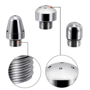 New Nozzle Clean Shower Head,2 Shower Heads 3 Aluminum Cleaner Flushing Cleansing System (Silver)