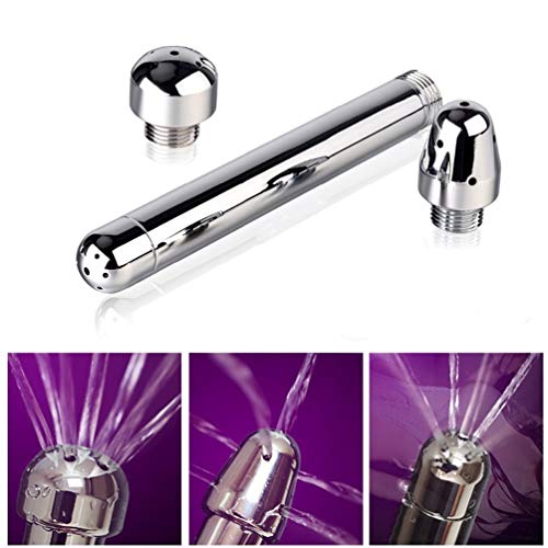 New Nozzle Clean Shower Head,2 Shower Heads 3 Aluminum Cleaner Flushing Cleansing System (Silver)