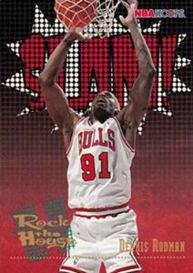 1995-96 nba hoops series 2#376 dennis rodman chicago bulls rh official basketball trading card made by skybox