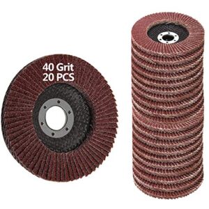 flap discs 20 pcs 4.5 inch - 40 grit grinding discs 4 1/2 assorted sanding grinding wheels,aluminum oxide abrasives,grinder disc