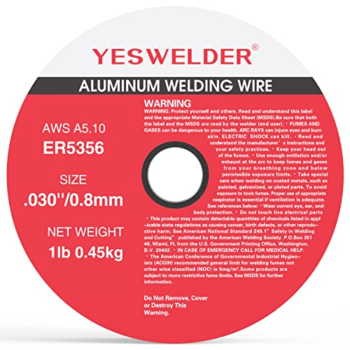 YESWELDER Magnesium Aluminum Welding Wire ER5356 .030-Diameter, 1-Pound Spool