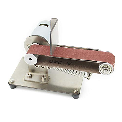 Belt Sander Electric Mini Belt Sander Grinder Polisher Sharpener Polishing Grinding Machine DIY Sand Mill Adjustable Speed Wood Sanding Tool (9000RPM 795 Motor, Adjustable Angle)