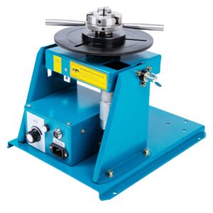 tfcfl turntable table, dc24v 20w rotary welding positioner turntable table high positioning accuracy suitable for cutting, grinding, assembly, testing and other seam welding (10kg)