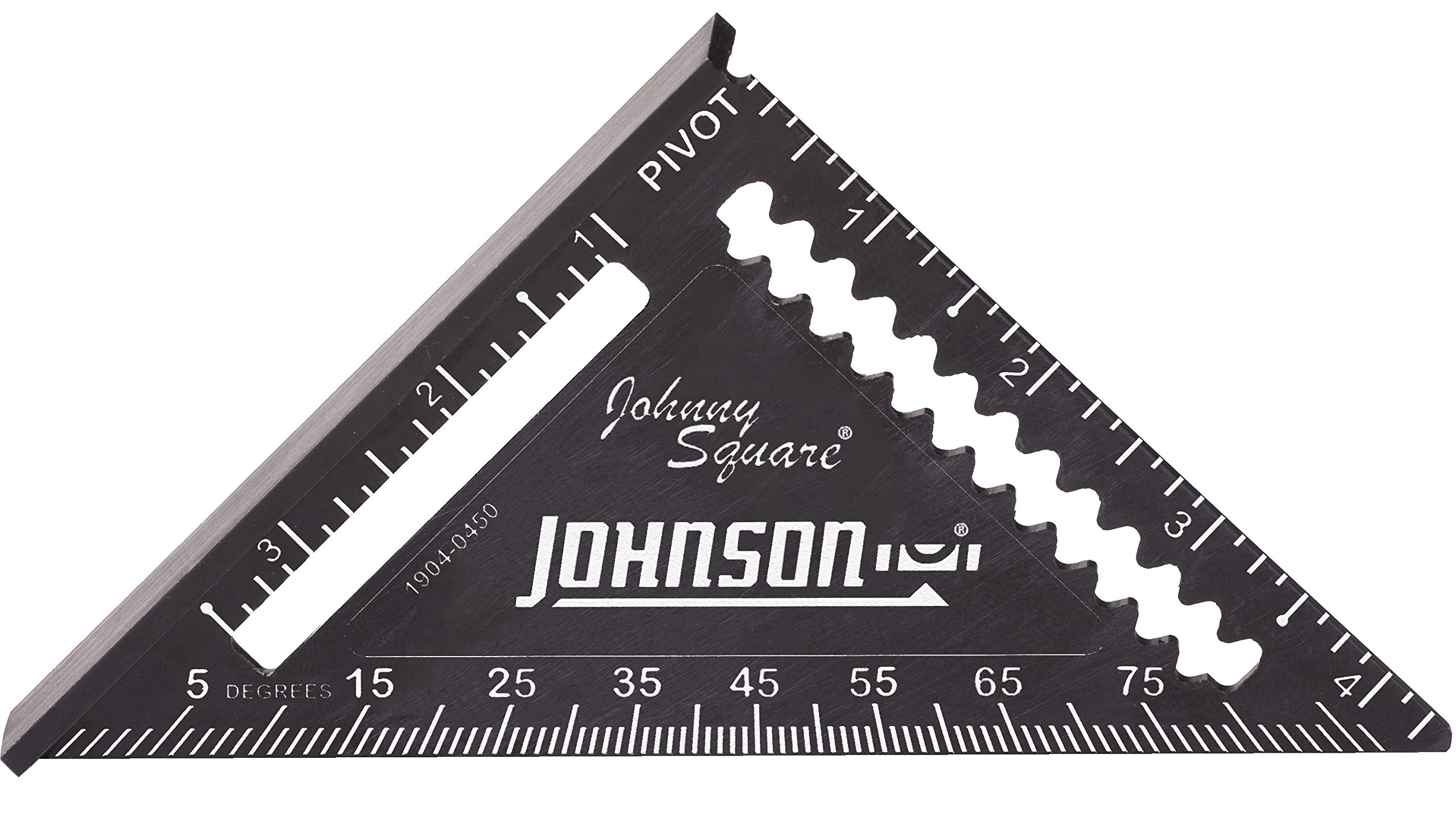 Johnson Level & Tool 1904-0450 Johnny Square Professional Easy-Read Finish Square, 4.5", Black, 1 Square