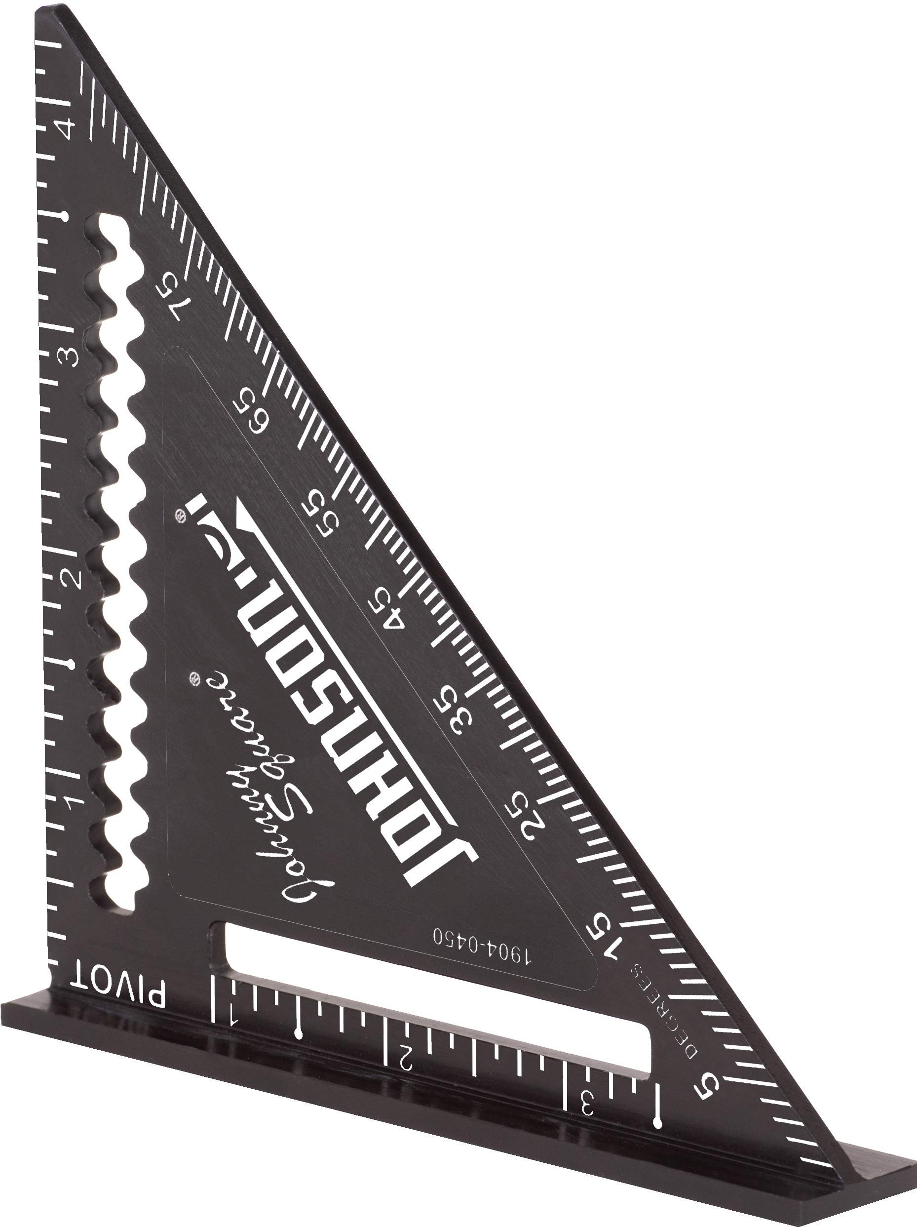 Johnson Level & Tool 1904-0450 Johnny Square Professional Easy-Read Finish Square, 4.5", Black, 1 Square