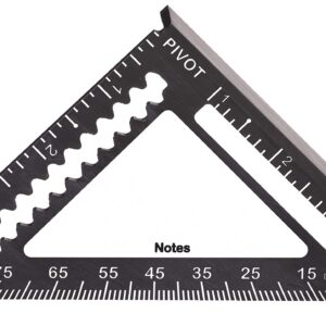 Johnson Level & Tool 1904-0450 Johnny Square Professional Easy-Read Finish Square, 4.5", Black, 1 Square