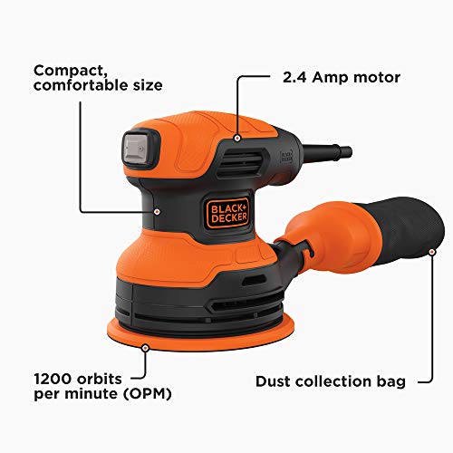 beyond by BLACK+DECKER Random Orbit Sander, 5-Inch, 2.4-Amp (BDERO200AEV)