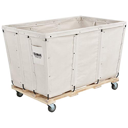 Global Industrial 24 Bushel, Canvas Basket Bulk Truck, Unassembled