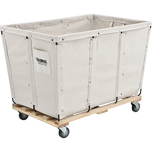 Global Industrial 20 Bushel, Canvas Basket Bulk Truck, Unassembled, 48" L x 32" W x 36" H