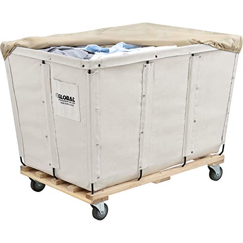 Global Industrial 20 Bushel, Canvas Basket Bulk Truck, Unassembled, 48" L x 32" W x 36" H