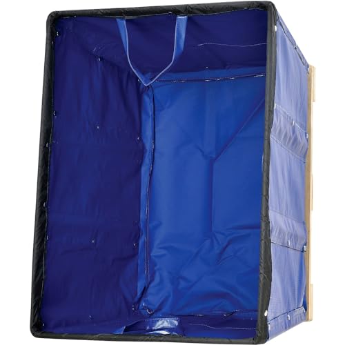 Global Industrial 12 Bushel, Blue Vinyl Basket Bulk Truck, Unassembled, 36"L x 26"W x 33-1/2"H