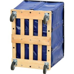 Global Industrial 12 Bushel, Blue Vinyl Basket Bulk Truck, Unassembled, 36"L x 26"W x 33-1/2"H