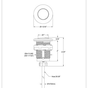 Kingston Brass KA317 Trimscape Disposal Air Switch Button, Brushed Brass