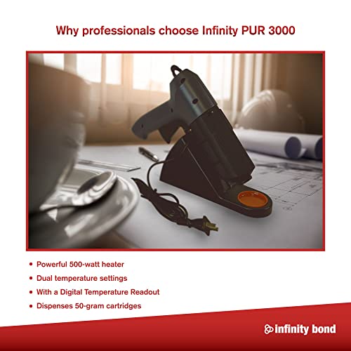 Infinity PUR 3000 FLEX 50 Dual Temp Corded PUR Hot Melt Applicator for 50 Gram Cartridges