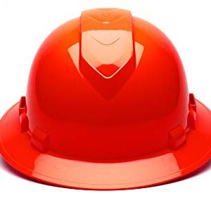 Pyramex Ridgeline Full Brim Hard Hat, Vented, 4-Point Ratchet Suspension