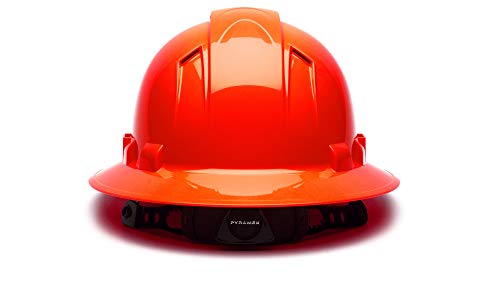 Pyramex Ridgeline Full Brim Hard Hat, Vented, 4-Point Ratchet Suspension