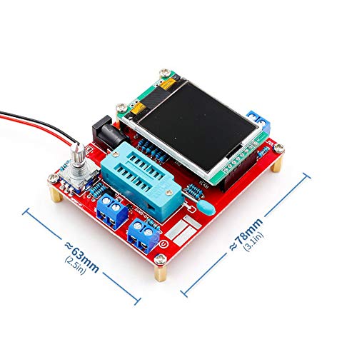 Treedix GM328 Transistor Tester Frequency Tester PWM Square Wave LCR Meter Voltmeter Full Color Screen Graphics DIY Kit with Acrylic Case