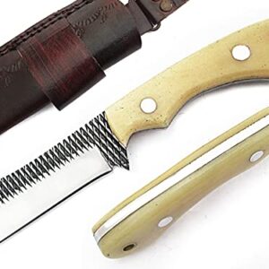 SM9 7" Fixed Blade hoof rasp Knife/Fixed Blade Knives/Cow boy Knife/Fixed Blade Knife with Sheath