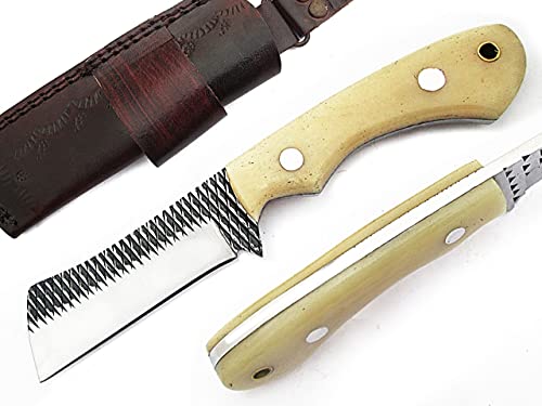 SM9 7" Fixed Blade hoof rasp Knife/Fixed Blade Knives/Cow boy Knife/Fixed Blade Knife with Sheath