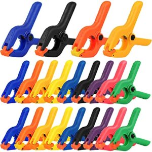 MAXPOWER 22-pieces Spring Clamps, 2-inch Clamps x 18 PCS, 3-inch Clamps x 4 PCS, Plastic Small Mini Clamps for Woodworking Assembly and Photography Backdrop