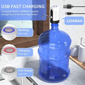 Water Bottle Pump, Water Bottle Dispenser 5 Gallon USB Charging Automatic Drinking Water Pump Portable Electric Water Dispenser Water Bottle Switch