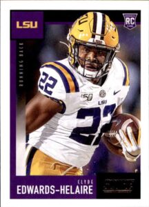 2020 score #376 clyde edwards-helaire lsu tigers rookie football card