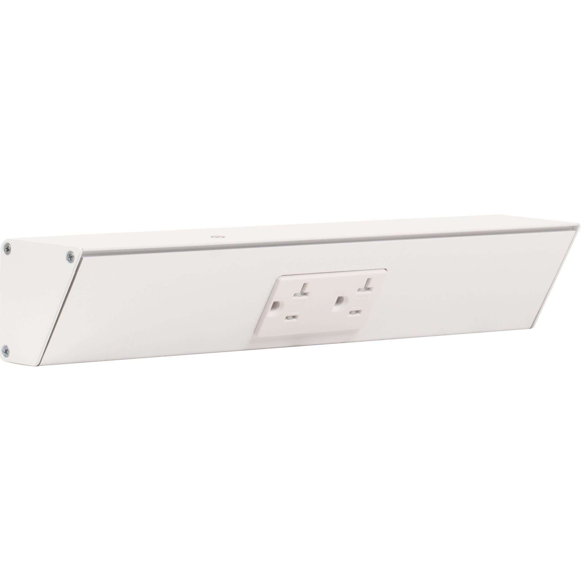 TR Series Angle Power Strip,12 inch, 1 Dual Receptacle, White