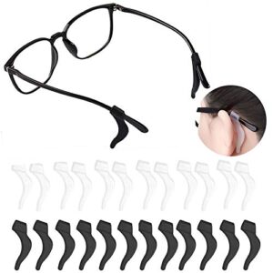 hkidee eyeglass ear grip, anti - slip comfortable silicone elastic eyeglasses retainers for sunglasses reading glasses eyewear, sport eyeglass strap, 12 pairs
