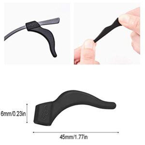 HKIDEE Eyeglass Ear Grip, Anti - Slip Comfortable Silicone Elastic Eyeglasses Retainers For Sunglasses Reading Glasses Eyewear, Sport Eyeglass Strap, 12 Pairs