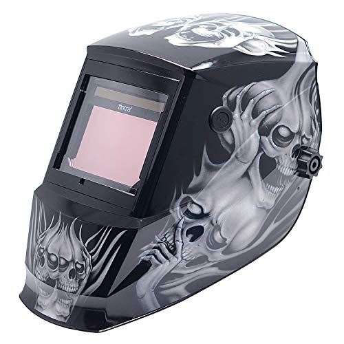 Antra True Color Top Optical 1/1/1/1 Wide Shade 3/5-14 Large Viewing 9.65 SQI Digital Solar Power Auto Darkening Welding Helmet DP6-18 Quick Grind Button TIG MIG/MAG MMA Plasma 6+1 Extra Lens Covers