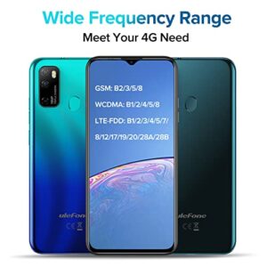 Ulefone Unlocked Smartphones Note 9P, 16MP + 5MP + 2MP, Dual Sim Phones Unlocked, Android 11 4GB+64GB ROM, 6.52" FHD, Fingerprint Face Detection, 4500mAh high Capacity Battery, T-Mobile - Blue