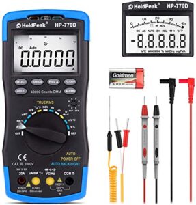 digital multimeter ap-770d trms 40000counts multimeter tester autoranging voltmeter ammeter with high precision for ncv ac/dc voltage current resistance capacitance frequency diodes hfe temperature