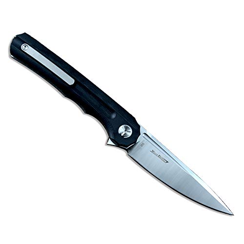 TwoSun Knife TS89 D2 Satin Blade Pocket Folding Knife G10 Handle with titanium clip for Outdoor Daily Hunting Camping