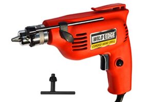 wild edge corded drill, keyed chuck 3/8-inch, 3.0-amp portable hand drill (scd3a)