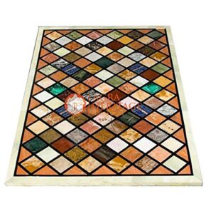 marble dining center table top mosaic inlay outdoor furniture decorative | 60"x36" inches