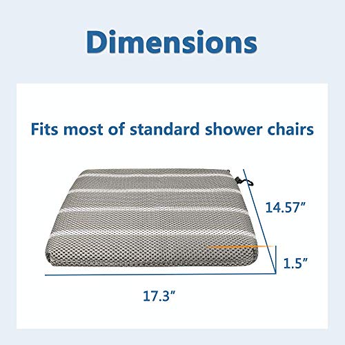 Shower Seat Cushion Bath Bench Shower Chairs for Seniors Elderly Disabled Bathtub Cushion Transfer Bench Handicap Bath Stools Padded Mat Chair Shower Pad Tub Seats Bath Pillow (Only 1 PCS Cushion)