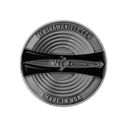 Kershaw Challenge Coin, Made in The USA, Nickel, 75 Inches