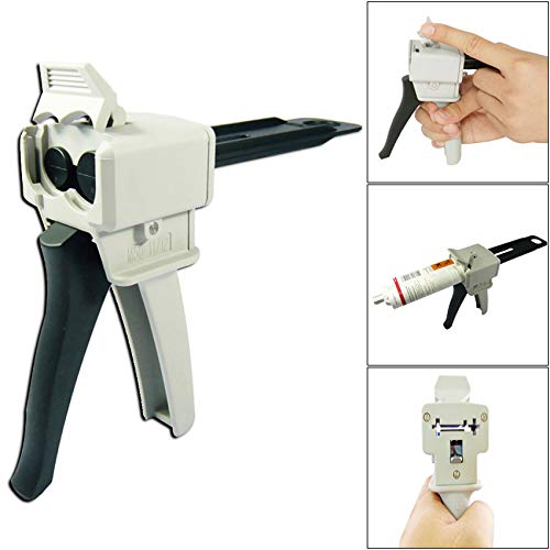 Dispenser Conveyor Gun 50ml,Adhesive Dispensing Mixer, Manual Dual Cartridge Applicator AB Gun 1:1/2:1 Ratio