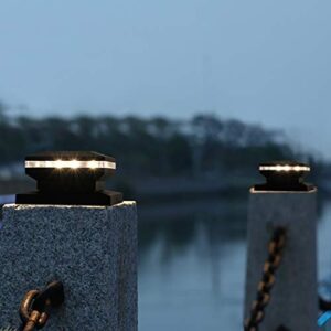 Solar Post Cap Lights, Waterproof Outdoor Post Cap Light for Fence Deck or Patio,Fit 4x4,6x6 Wooden Post,4 Packs