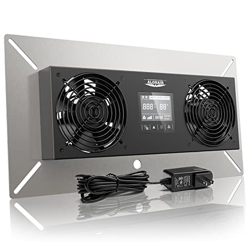 ALORAIR Crawlspace Ventilation Fan, Crawlspace Fan vent with Temperature Humidity Controller, Timing Cycle, Speed Control, for garage, shed, crawl space, basements, 240CFM (Air-out)