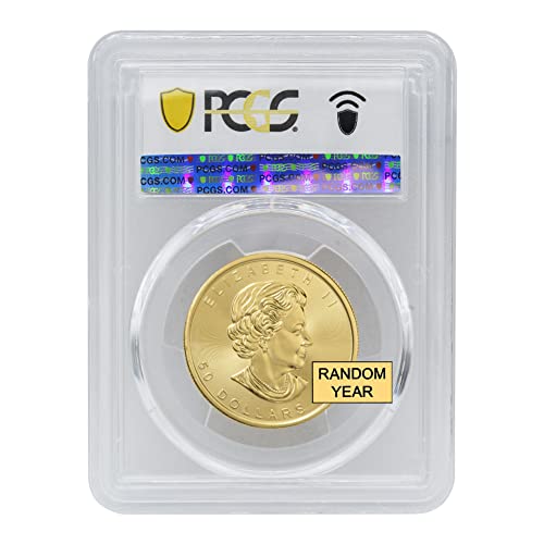 1979 - Present (Random Year) CA 1 oz Canadian Gold Maple Leaf Coin Gem Uncirculated 24K $50 GEMUNC PCGS